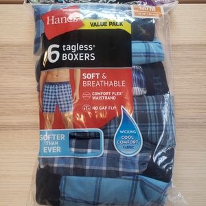 Hanes 6 pack tagless boxers